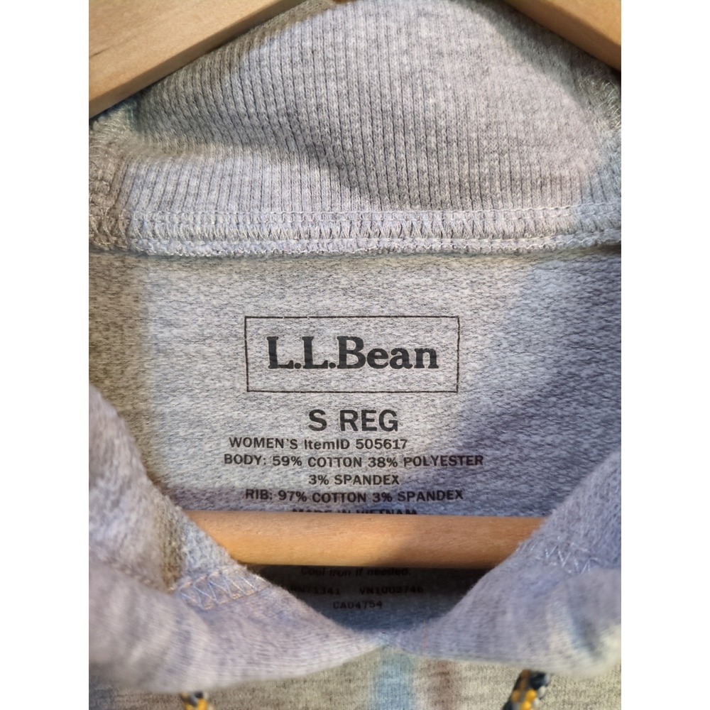LL Bean Hoodie Womens S Reg Gray Sweatshirt Mountain Cozy Camp Sweater Thumbhole - Picture 2 of 12